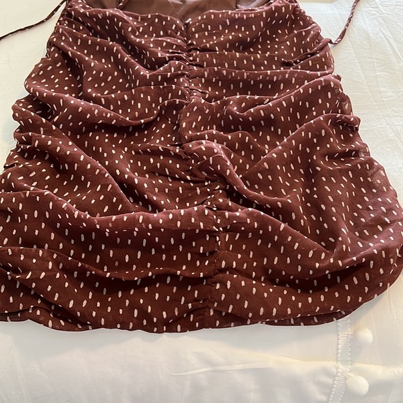 🤎 Brown Chiffon Dress - Picture 8 of 10